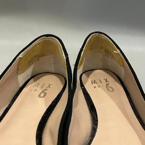Mix No.6 Velvet Black Flats | Size 7 - Picture 6 of 8